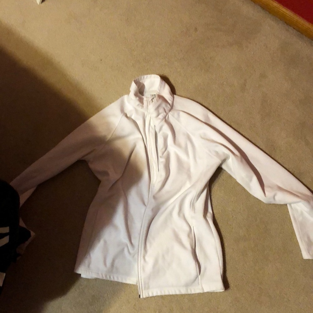 White zip up jacket